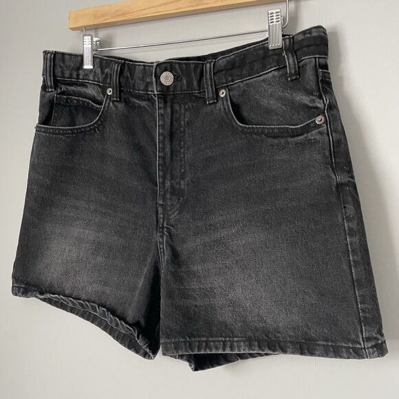 ZARA Black Denim 100% Cotton Jean Shorts Women's Size 32 - Picture 3 of 7
